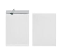 Herlitz Buste B4 100 g con chiusura adesiva, 10 pezzi, con stampa interna, in confezione di pellicola, colore: bianco