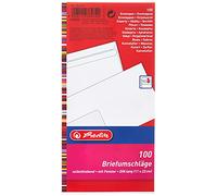 Herlitz | buste per lettere | lunghezza DIN | autoadesive | stampa interna | termosigillate | incellofanate | 100 pzz | in bianco Con finestra DL bianco