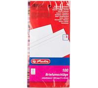 Herlitz | buste per lettere | lunghezza DIN | autoadesive | stampa interna | termosigillate | incellofanate | 100 pzz | in bianco senza finestra DL bianco
