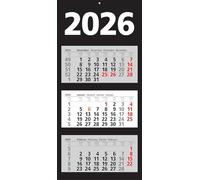 Herlitz Calendario da parete per più mesi 2026, con indicatore giornaliero (1 pezzo, 3 mesi)