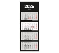Herlitz Calendario da parete per più mesi 2026, con indicatore giornaliero (1 pezzo, 4 mesi)