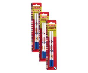Herlitz - Cancellino Superhai, tratto da 1 mm, confezione da 2 pezzi 3x 2er Pack Blu