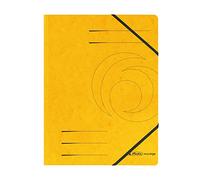 Herlitz - Cartellina porta documenti Colorspan con elastico, formato A4, confezione da 5 pezzi, colore: giallo