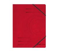 Herlitz - Cartellina porta documenti Colorspan con elastico, formato A4, confezione da 5 pezzi, colore: rosso