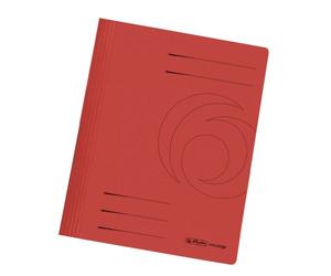 Herlitz - Cartellina semplice Manilla, formato A4, confezione da 10, colore: rosso