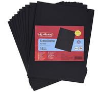 Herlitz - Cartellina semplice Manilla, formato A4, confezione da 10 pezzi, colore: nero