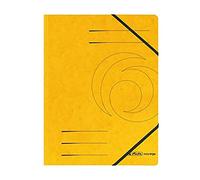 Herlitz-Cartelline portadocumenti con elastico, formato A4, colore: giallo