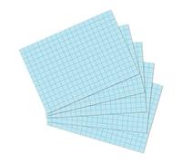herlitz Cartoncini A6, a quadretti, blu, 100 pezzi