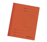 Herlitz - Confezione da 10 cartelline semplici Manilla formato A4, colore: aranc