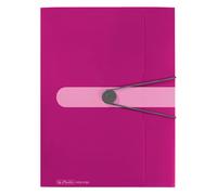 Herlitz Easy Orga To Go A4 PP Wallet Folder - Opaque Berry (Pack of 3)