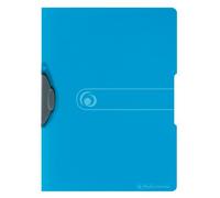 Herlitz Easy Orga To Go - Confezione di 5 cartelle per documenti con clip, in polipropilene, formato A4, colore: Blu trasparente
