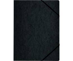 Herlitz Eckpanner Easyorga, A4, Colorspan -karton, nero con 2 bande elastiche pratiche, pressione organizzativa nera - 5 pezzi NEW