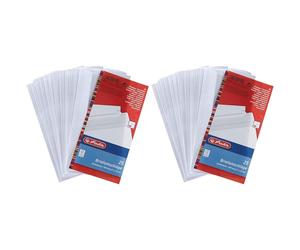 Herlitz Envelopes Without Window - White (Pack of 50) 220 x 110 mm (Pack of 2)