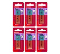 Herlitz Gomma, lato rosso per grafite/lato blu per inchiostro, 6 blister da 2 pezzi