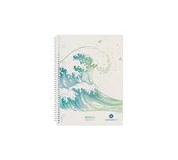 HERLITZ Greenline 50033492 - Quadrettato a Spirale, Formato A5, 80 g/m2, Colore: Bianco