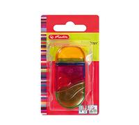 Herlitz Kombianspitzer 2 in 1, in plastica, gomma e temperamatite, Multicolore