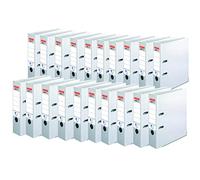 Herlitz maX.File 10841559 - Raccoglitore Nature Plus, formato A4, 8 cm, con etichetta dorsale incollata, 20 pezzi, colore: Bianco