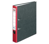 herlitz maX.file nature, 5141304, raccoglitore ad anelli formato A4, larghezza dorso: 5 cm, rivestimento in marmo, colore rosso, 25 pezzi