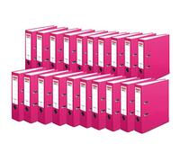 Herlitz maX.File Protect 11053683 - Raccoglitore A4, 8 cm, con etichetta sul dorso, 20 pezzi, colore: Rosa
