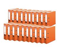 Herlitz maX.File Protect - Cartellina A4, 8 cm, con etichetta sul dorso, 20 pezzi, colore: arancione