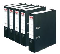 herlitz MaX.file protect, raccoglitore A4, larghezza 8 cm, nero, 5 pezzi, qualità maXimale