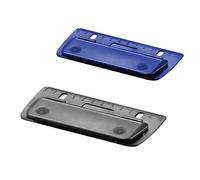 Herlitz - Mini perforatore tascabile per archiviazione e viaggio blu o grigio