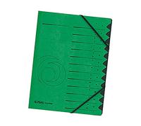 Herlitz PBS 10843332 - Raccoglitore A4 1-12 Colorspan, 355 g/m², colore: Verde