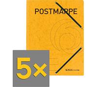 Herlitz Post einschlag Mappe 5 Mappen Karton