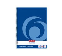 Herlitz - Quaderno con spirale, a quadretti, formato A5, 80 fogli, confezione da 4 pezzi