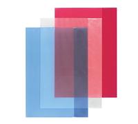 Herlitz-Raccoglitore formato A4, colore: trasparente (confezione da 3), in polipropilene, colori assortiti