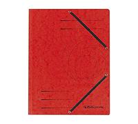Herlitz-Raccoglitore formato A4 con linguetta, colore: rosso