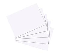 herlitz Karteikarte A6, blanko, weiß, 100 Stück blanko Weiß