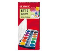 Herlitz ST12 Watercolour Set with Opaque White (12 Colors) 1 count (Pack of 1) S
