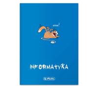 Herlitz® Taccuino per informatica, formato A5, 60 fogli a quadretti, 70 g, quaderno per appunti per studio, quaderno di scrittura per studenti, per imparare la calligrafia, ECO PP