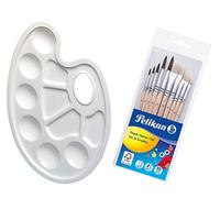 Herlitz - Tavolozza con foro per impugnatura, in plastica, Nur Mischpalette, bianco, 1