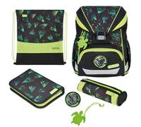 Herlitz Zaino per la scuola UltraLight XL Plus Jungle Explorer, 22 l, nero/verde, 39 x 32 x 23 cm, 22 l