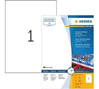 HERMA 10784 - Etichette in pellicola resistente alle intemperie, 80 fogli, 210 x 297 mm, 1 foglio A4, 80 pezzi, autoadesive, stampabili, opache, bianche