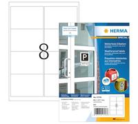 HERMA 10793 - Etichette resistenti alle intemperie, 80 fogli, 99,1 x 67,7 mm, 8 fogli A4, 640 pezzi, autoadesive, stampabili, opache, per esterni, in carta speciale, colore bianco