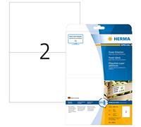 HERMA 10910 - Etichette Power, 800 fogli, 210 x 148 mm, 2 fogli A4, 1600 pezzi, autoadesive, stampabili, estremamente resistenti, adesivi in carta bianca