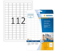 HERMA 10916-Etichette, A4, 25,4 x 16,9 mm, colore: bianco extra forte aderenza 2800 pezzi di carta opaca.