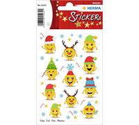 HERMA 11 adesivi natalizi semojis (11 adesivi, opachi), decorazione natalizia, etichette autoadesive permanenti per Natale, regali, fai da te, calendario dell'Avvento, multicolore 15234