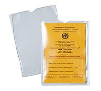 HERMA 1332 - Set di 10 custodie trasparenti per documenti di vaccinazione per vecchie carte d'identità di vaccinazione, porta badge per proteggere i libri di risparmio, documenti in formato DIN A6, in