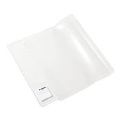 HERMA 14250 - Copertina per libro, 25 x 44 cm, modello Basic, con etichetta e protezione per i bordi in pellicola di polipropilene lavabile, per libri di scuola, trasparente