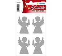 Herma 15249 Sticker Angel Felt Silver Felt Permanent 1 Sheet / 4 Stickers