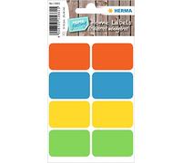 HERMA 15661 - Etichette multiuso (26 x 40 mm, 4 fogli di carta opaca), autoadesive permanenti, per scrivere a mano, 32 etichette adesive colorate