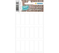 HERMA 15662 - Etichette multiuso (12 x 34 mm, 6 fogli di carta opaca), autoadesive permanenti, per scrivere a mano, 108 etichette adesive, colore: Bianco