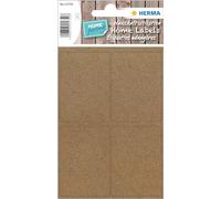 HERMA 15750 - Etichette multiuso in carta erba, 4 fogli, 40 x 55 mm, 4 pezzi per foglio, 16 adesivi, autoadesive, etichette per la casa, etichette adesive in carta silfia, colore marrone naturale