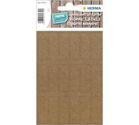 HERMA 15752 - Etichette multiuso, 4 fogli, 12 x 34 mm, 18 pezzi per foglio, 72 adesivi, autoadesive, per la casa, per scrivere, opache, in carta di silfia, colore: marrone naturale