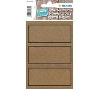 HERMA 15754 - Etichette multiuso in carta erba, 4 fogli, 82 x 36 mm, 3 pezzi per foglio, 12 adesivi, autoadesive, etichette per la casa, etichette adesive in carta silfia, colore marrone naturale