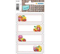 HERMA 16 etichette autoadesive per marmellate, 76 x 28 mm, per la casa, per la casa, per barattoli di spezie, barattoli di marmellata, bottiglie di marmellata, 3644